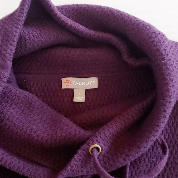 7170 * Talbots Funnel Neck Pullover Sweater Purple Size L - Picture 3 of 8